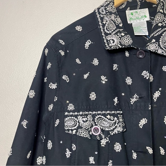 Quaker Factory Embroidered Beaded Handkerchief Jacket - Picture 4 of 9